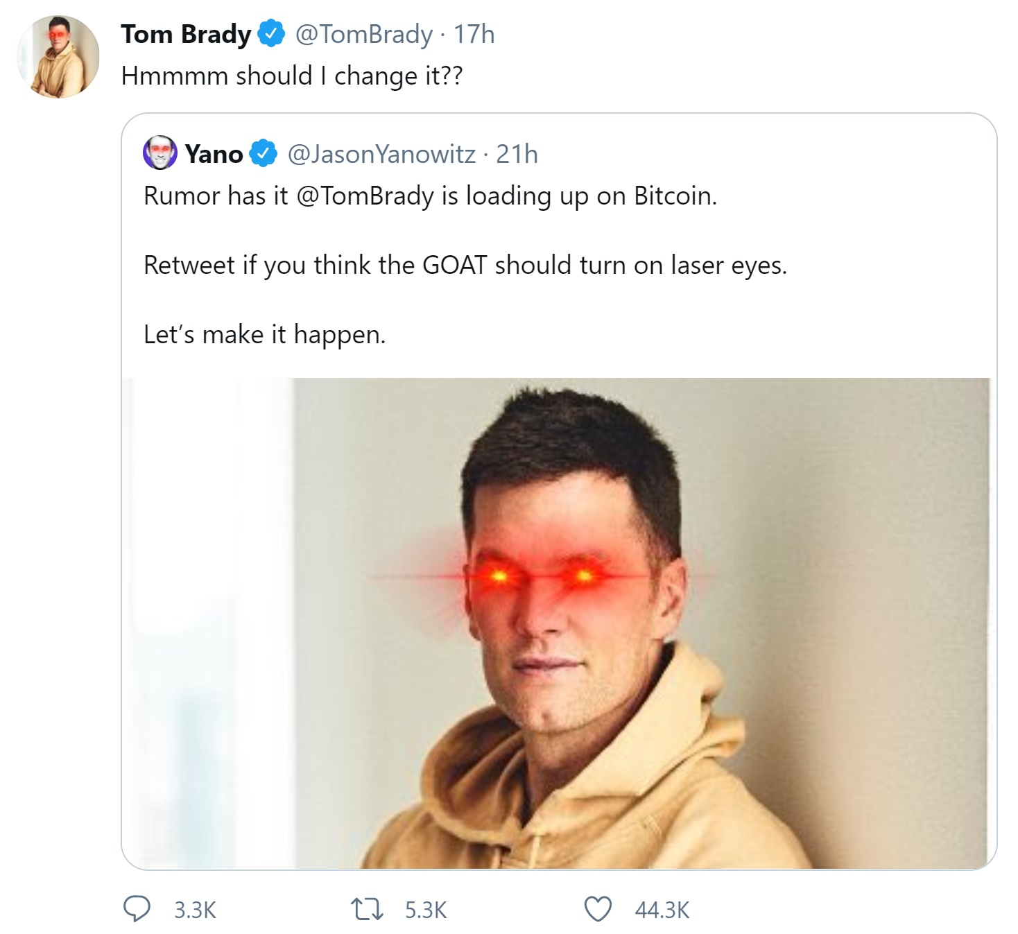 NFL Star Quarterback Tom Brady Hops on the Bitcoin Bandwagon, Turns on